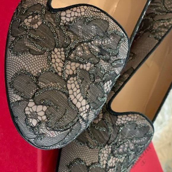 Valentino Garavani Black Lace Flats/Loafers - NWT - Picture 9 of 9